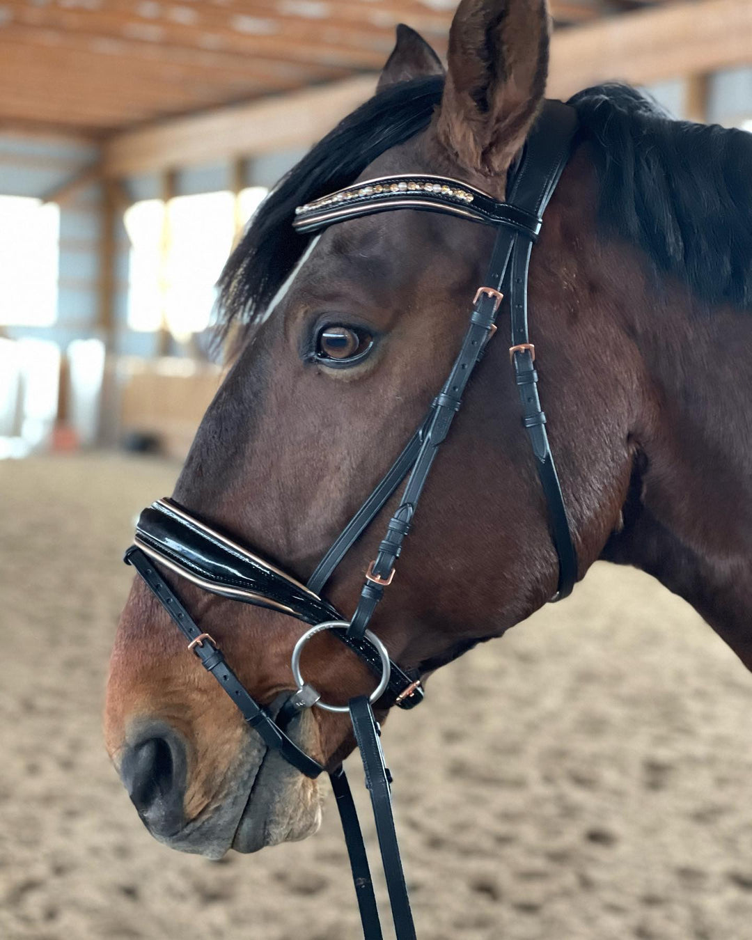 Altair Aurora Rose Gold Snaffle Bridle