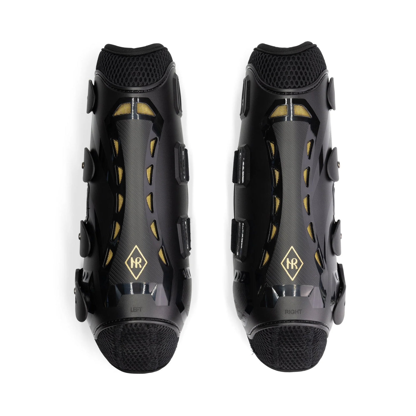Air Flex Tendon Boots - Black and Gold