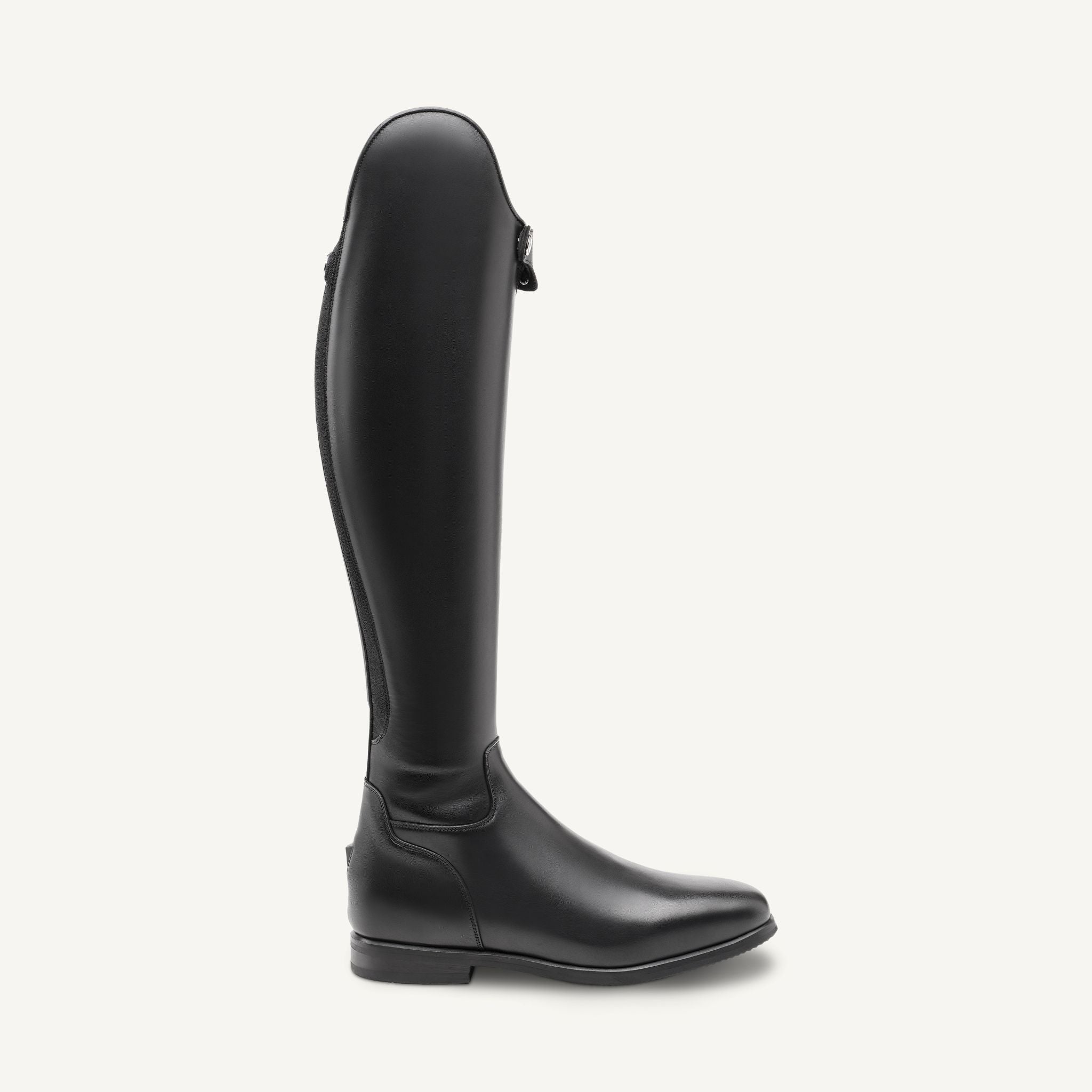 Side view of Celeris Olivia ready-to-wear black dressage tall riding boot