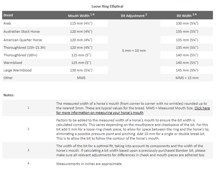 Bombers Loose Ring Elliptical Snaffle
